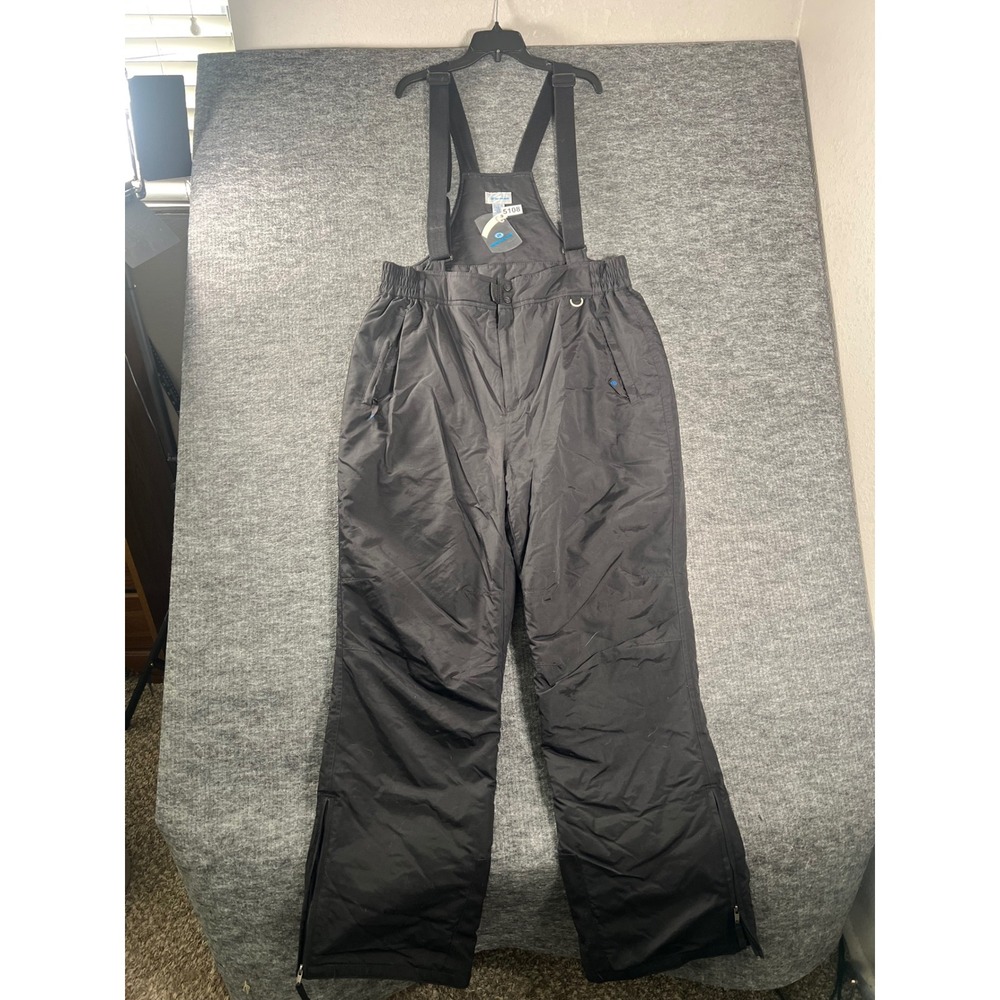 Slalom Mens XXL Black Insulated Snow Bib Overalls Ski Pants NWT 5108
